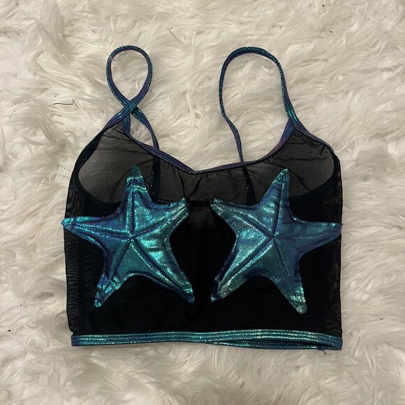 PacSun Tops - J. Valentine Vintage Rave Costume Top Mermaid Crop Tank Star Small